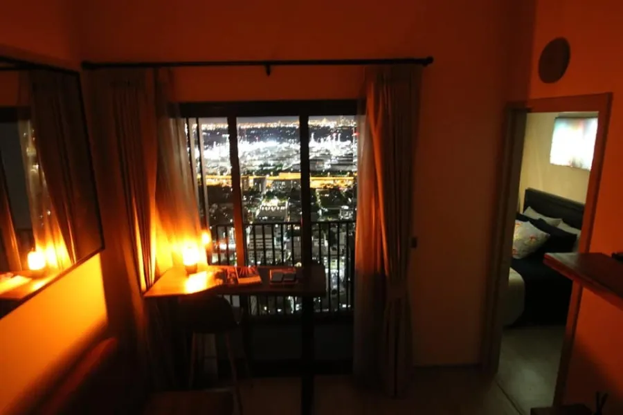 For sale, for rent!! Condo The Line Sukhumvit 101, beautiful room, full furniture, Chao Phraya River view, book now!!