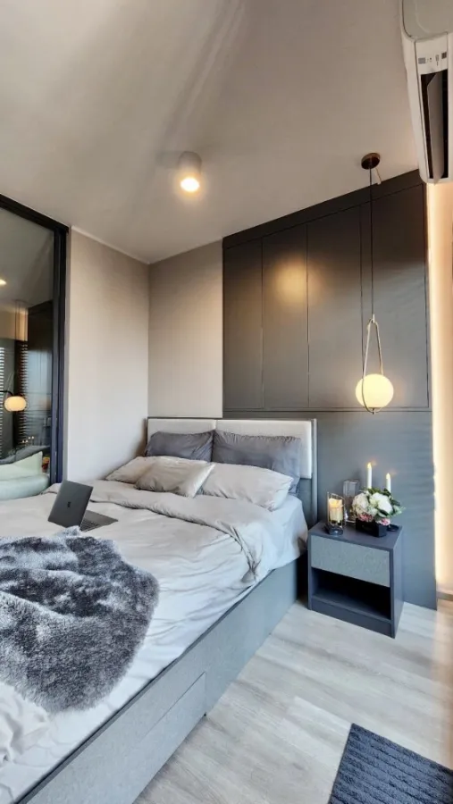 For rent/sale Condo IDEO Ratchada-Sutthisan, 21st floor, room facing north, room is a single corridor, very private, buy now.