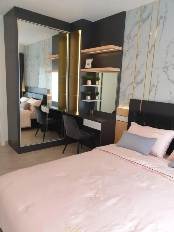 ให้เช่าคอนโด แมเนอร์ สนามบินน้ำ เฟอร์นิเจอร์ built-in ครบพร้อมอยู่ วิวสระว่ายน้ำและแม่น้ำ จองด่วน
