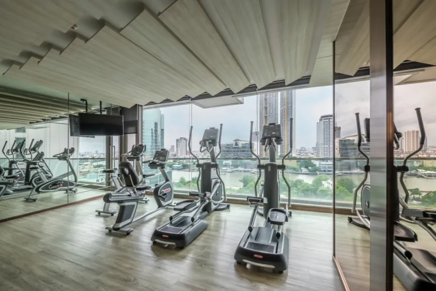 Condo for sale, rent, The Room Charoenkrung 30, Icon Siam view, complete with furniture and electrical appliances.