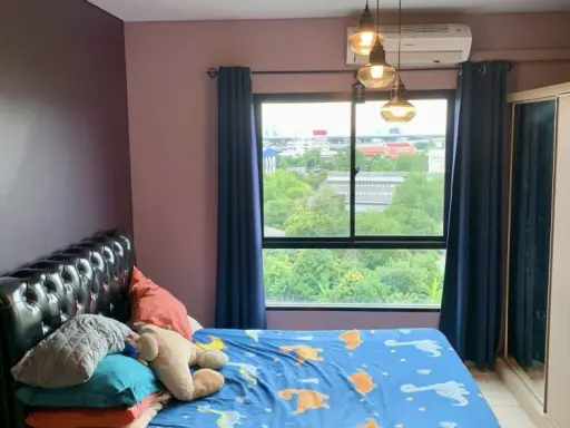 Unio Rama 2-Thakham for rent, a comfortable room, stylishly decorated, fully furnished and equipped with amenities. Reserve now!