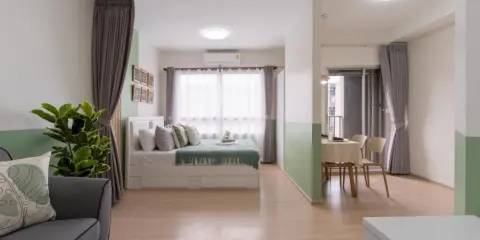 ขาย พลัมคอนโด สามัคคี ชั้น 8 ห้องแต่งสไตล์มินินมอล พร้อมเฟอร์ครบ สนใจ จองเลย