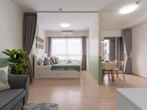 ขาย พลัมคอนโด สามัคคี ชั้น 8 ห้องแต่งสไตล์มินินมอล พร้อมเฟอร์ครบ สนใจ จองเลย
