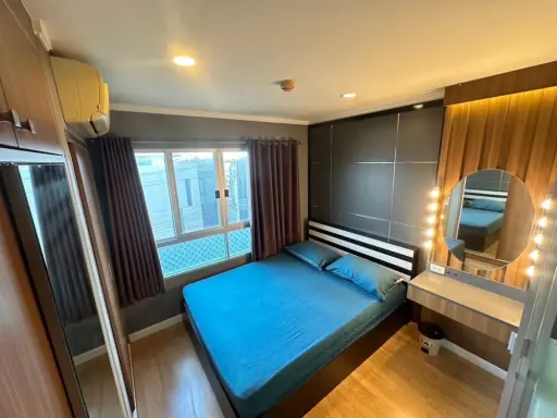 For sale, for rent!! Lumpini Ville condo, Phatthanakan-Phetchaburi New Road, 4th floor, Building D2, beautiful room, good location, don't miss!!