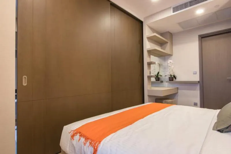 beautiful room for rent Built-in and luxuriously decorated, very pleasant, Ashton Chula Silom, 19th floor, auspicious number, don't miss it