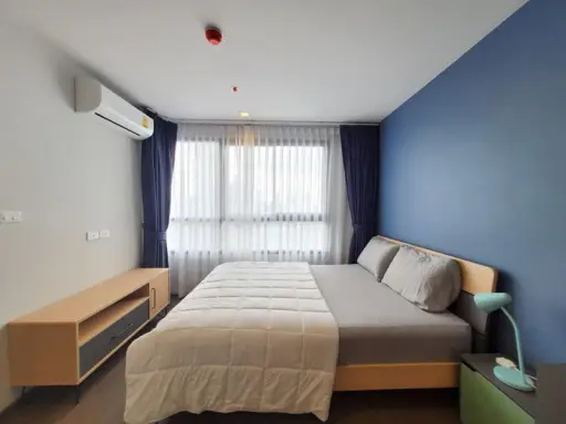 Condo for rent, Ideo Sukhumvit 93, white-blue tone, comfortable on the eyes, ready to move in.
