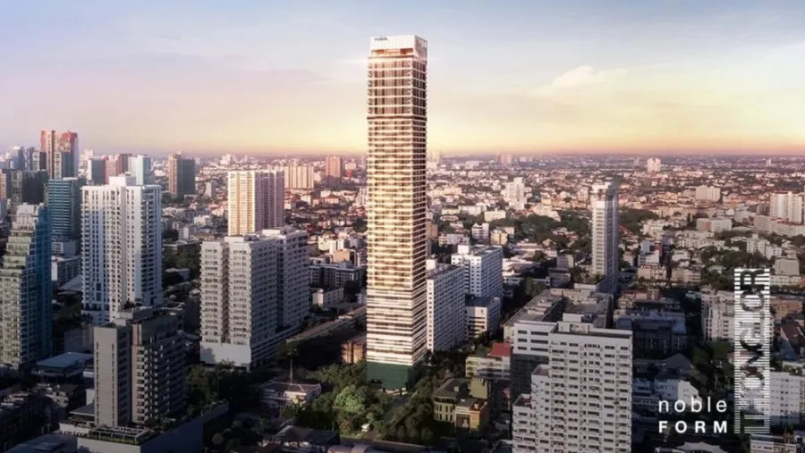 Selling down payment!! Condo Noble Form Thonglor, luxury condo, high floor, south facing, Sukhumvit city view, ready to move in, book now!!