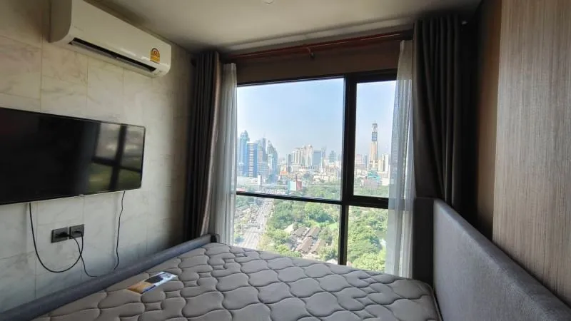 Condo for sale rent, Lumpini Suite Phetchaburi-Makkasan, high floor, beautiful view, Baiyoke Tower view, Central World, don't miss it.