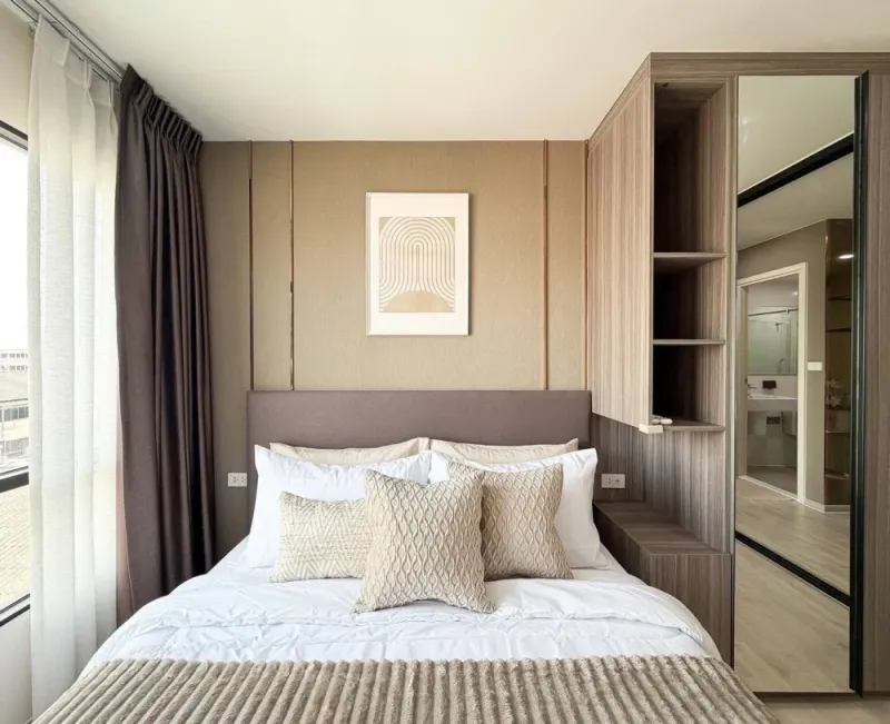 ให้เช่า THE ORIGIN Sukhumvit 105 ห้องแต่งสวยสไตล์มินิมอล บิวท์อินเฟอร์นิเจอร์อย่างดี รีบจองเลยตอนนี้จ้า