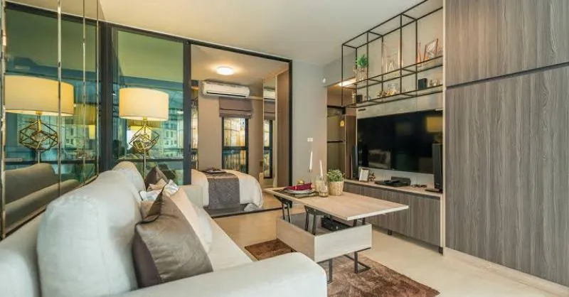Urgent sale !! Condo Unio Sukhumvit 72, beautiful room, garden view, furniture and appliances, ready to book !!