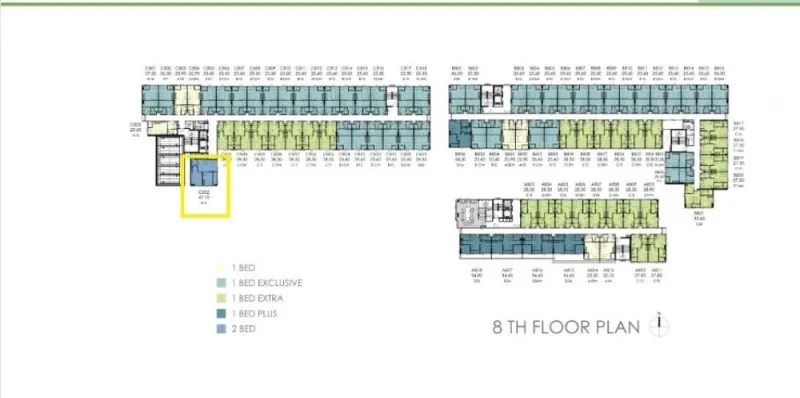 ขายดาวน์ เคฟ ซี้ด เกษตร ชั้น 8 แบบ Type 2 Bedroom ราคากันเอง บอกเลยว่ารีบมาจองเลยจ้า
