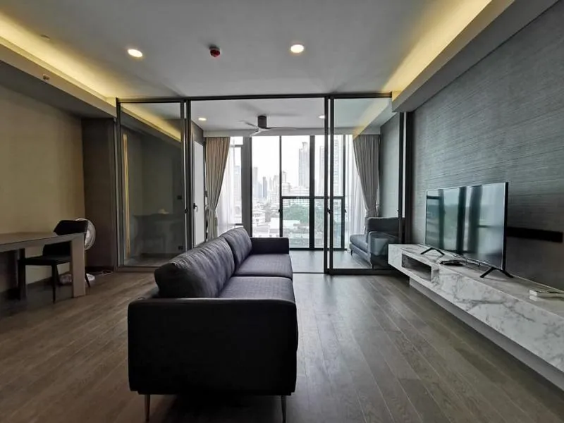 Condo for rent, Siamese Exclusive Queen's room, good direction, not hot sun, full furniture With electrical appliances