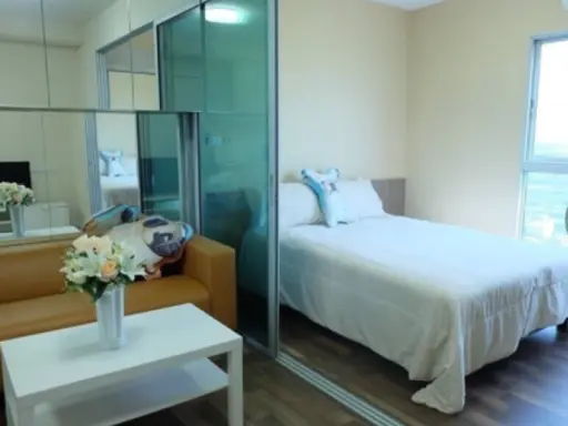 Condo for rent, a space me Bangna, beautiful room, full built, top floor, can't miss it, hurry now !!