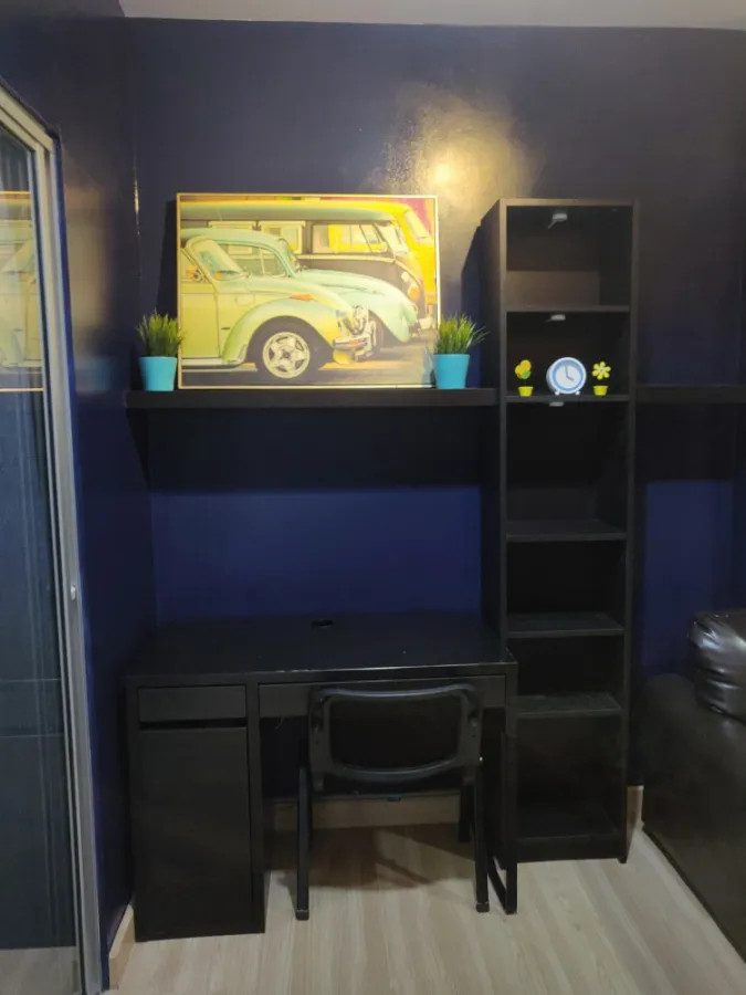 For rent, The Kith Lite Bangkadi-Tiwanon, 1st floor, garden view, nicely decorated. Good washing machine. Book now.