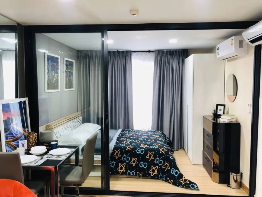 For rent, Plum Condo Phahon 89, fully furnished and decorated, ready to move in. Room in the shade all day, not exposed to the sun, book now.