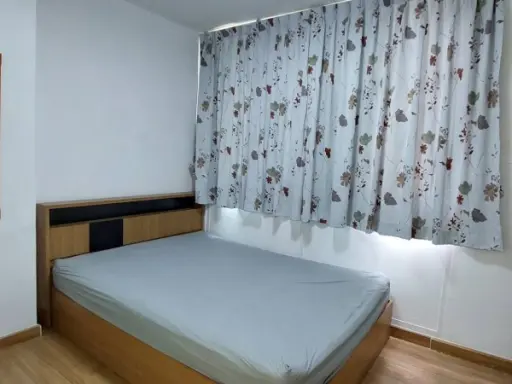 For rent urgently!! Bliss Condominium Rama 9 - Huamark, corner room, 2nd floor, Building C, good location, ready to move in, hurry up and book now!!