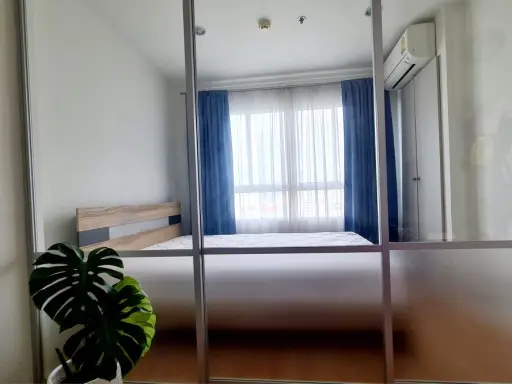 For rent, Lumpini Ville Sukhumvit 77, 8th floor, unblocked view, nice decoration. Complete electrical appliances. Reserve now.