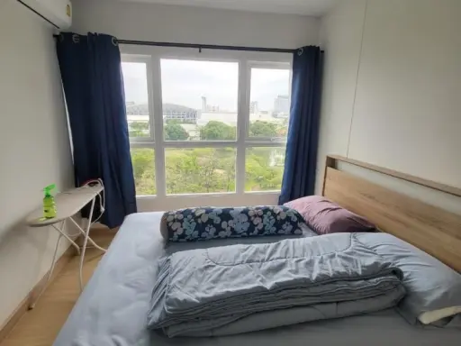 For sale, for rent, Supalai Veranda Ramkhamhaeng, 6th floor, very beautiful view, good atmosphere, simple decorated room, nice to live in. Book now.