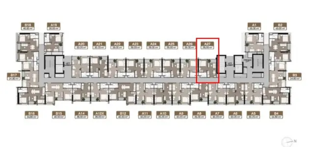 ขายดาวน์ โนเบิล นิว ดิสทริค อาร์ไนน์ ชั้น 14 ตำแหน่งห้องดี ตกแต่งครบ ราคาสบายใจ สนใจ มาจองเลย images