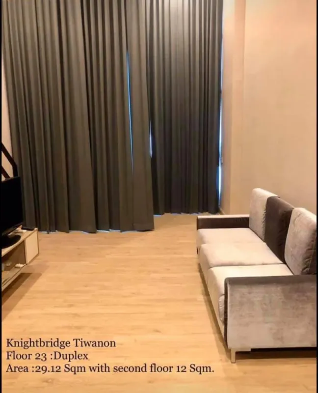 ให้เช่า Knightsbridge Tiwanon ชั้น 23 วิวสวยๆโปร่ง สบาย พร้อมชุดเฟอร์บิวท์อิน ไม่จองไม่ได้แล้วจ้า