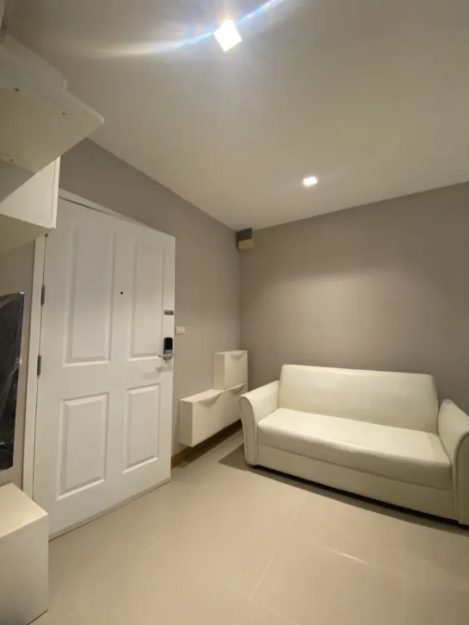 Condo for rent, Plum Condo Ladprao 101, nice room, soft white tone With facilities, book now.