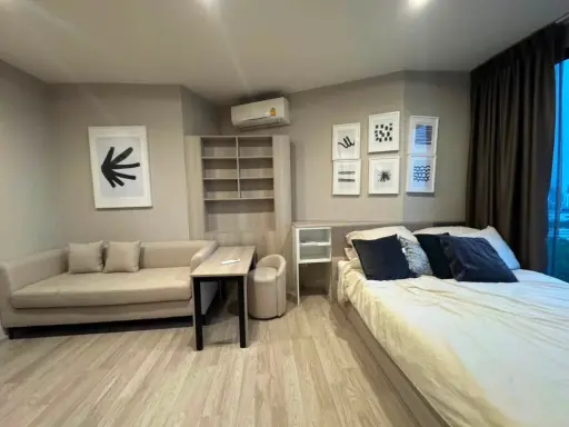 ให้เช่า Ideo Mobi Sukhumvit East point ห้อง Studio ชั้นสูงมากเวอร์ พร้อมเครื่องใช้ไฟฟ้าแน่นๆ รีบจองเลย images