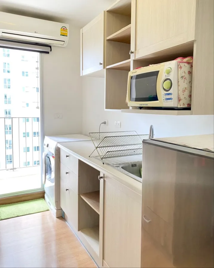 Condo for sale, Chapter One, Modern Dutch, high floor, corner room, garden view, overlooking the Chao Phraya River, fully furnished, urgently