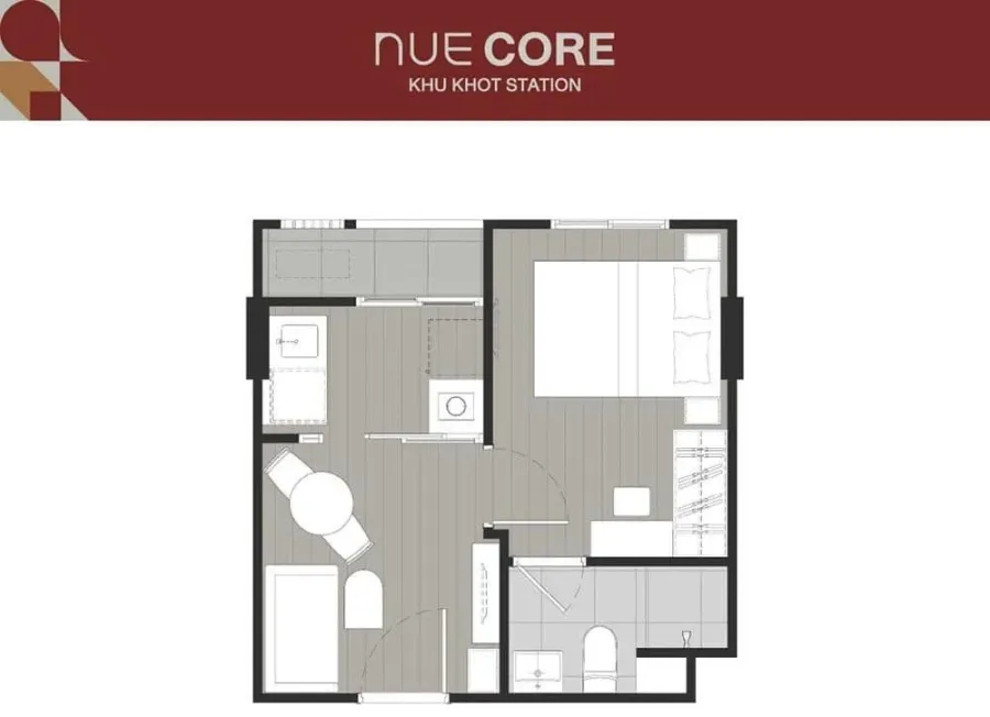 Selling preemption for Nue core khukhot station, 1 bed, 1 bath, 5th floor, comes with a great price. Hurry up to own it.
