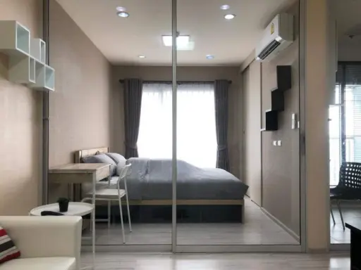 Aspire Rattanathibet, 2 nice rooms, ready-to-furnish, affordable price, 12th floor, good view, don't wait, hurry and reserve it.