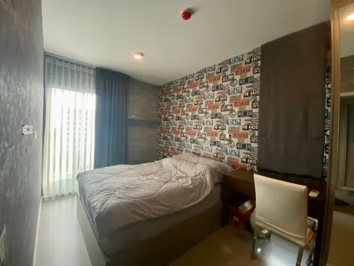 Selling Notting Hill, Sukhumvit 105, 5th floor, corner room, beautiful room, fully furnished, I can tell you that it's very nice to live in. Book now.