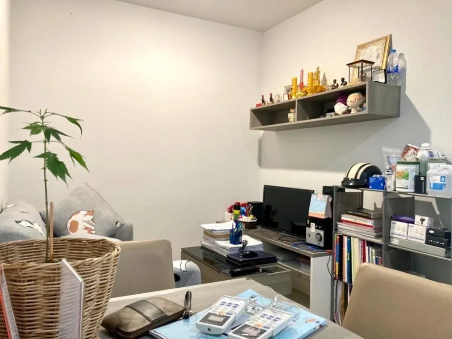 For rent: The Prop Condo Chaengwattana 12, swimming pool view. Complete facilities Carry your bag and move in.
