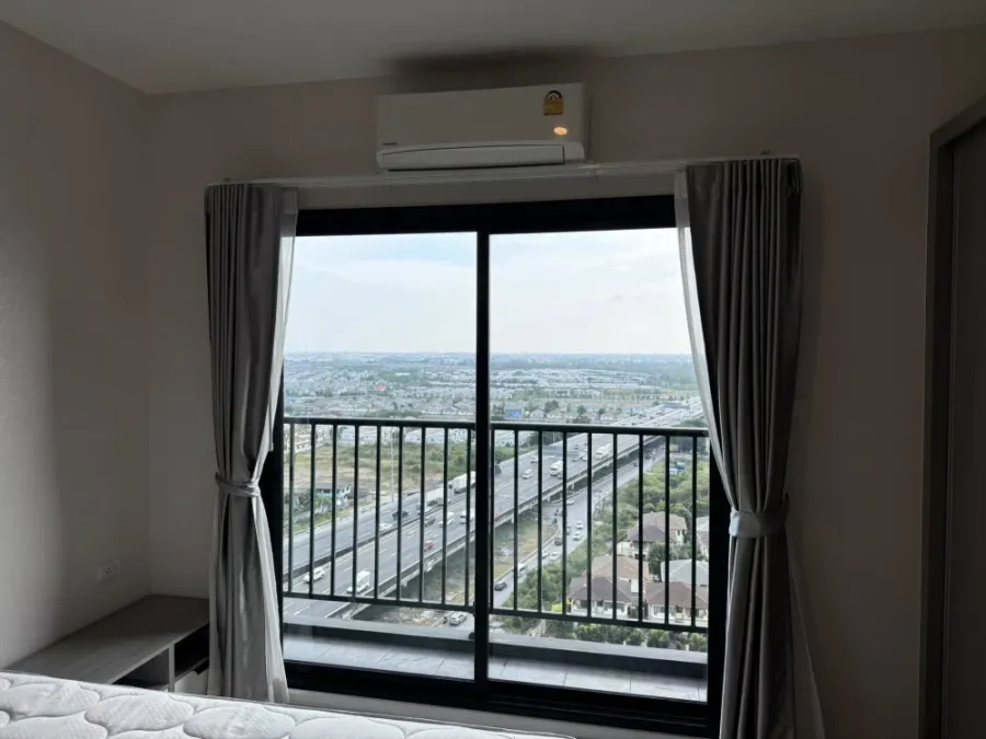 Condo for rent, A Space Me Bangna. Nice room, fully furnished. Just bring your suitcase and move in! Book now!