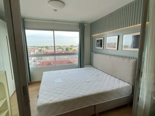For rent: DCondo Rattanathibet, a lovely room decorated in a cool theme, with awesome built-in walls. Reserve now!