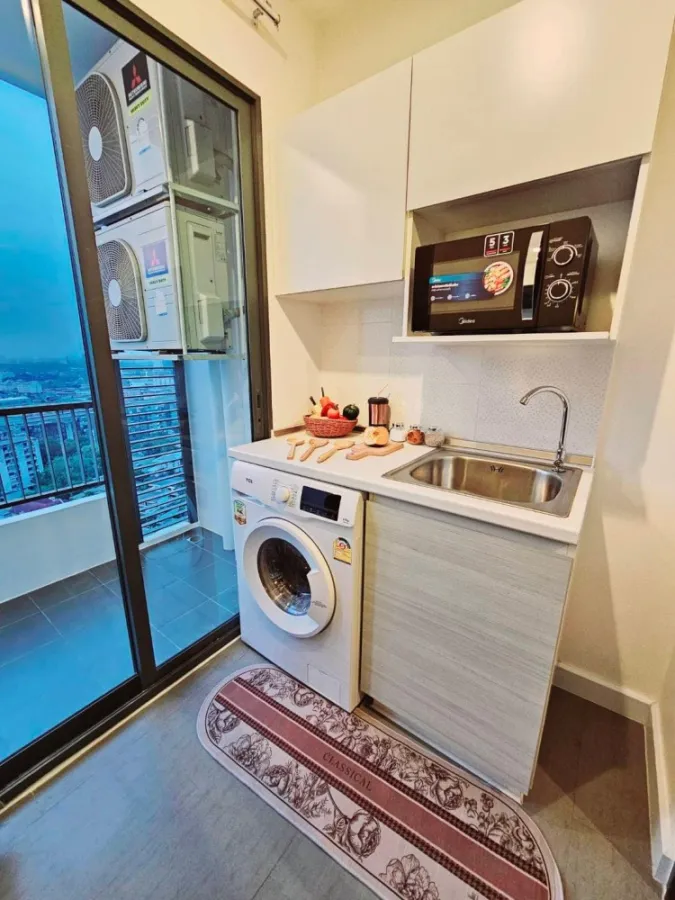 Condo for rent, Metro Sky Prachachuen, corner room with privacy. Dressed and ready to move in Not booking is a big mistake.