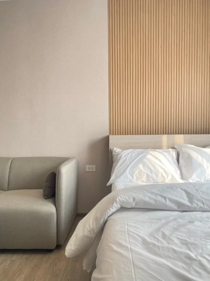 ให้เช่าคอนโด Nia by sansiri ห้องพร้อมอยู่ เฟอร์ เครื่องใชบ้ไฟฟ้าครบ มาแต่ตัวเข้าอยู่ได้เลย คุณต้องไม่พลาดโอกาส