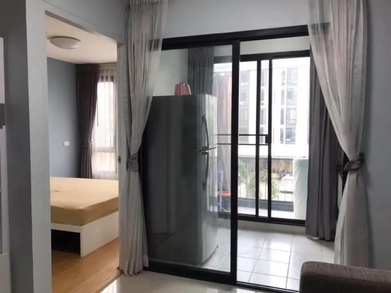 Condo for rent LIB Ramkhamhaeng 43/1) Zoning room, bedroom, living room, kitchen, balcony, great value at this price