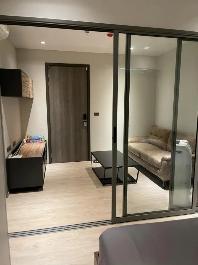 Condo for rent, Whizdom Station, Ratchada-Thapra, 19th floor, clear view, no block, fully furnished room, hurry to reserve.