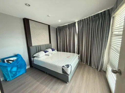 ให้เช่า Miami Bangpu ห้องกว้างพื้นที่ใช้สอยเยอะ ตกแต่งสไตล์มินิมอล บิวท์อินเฟอร์นิเจอร์อย่างดี จองเลยจ้า