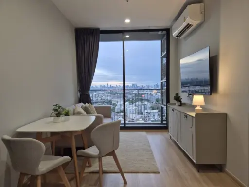 ให้เช่า Skyrise Avenue Sukhumvit 64 ห้องสวย Rare Item ห้องมุมวิวเมือง + วิวแม่น้ำ ชั้นสูง โปร่งโล่งมาก