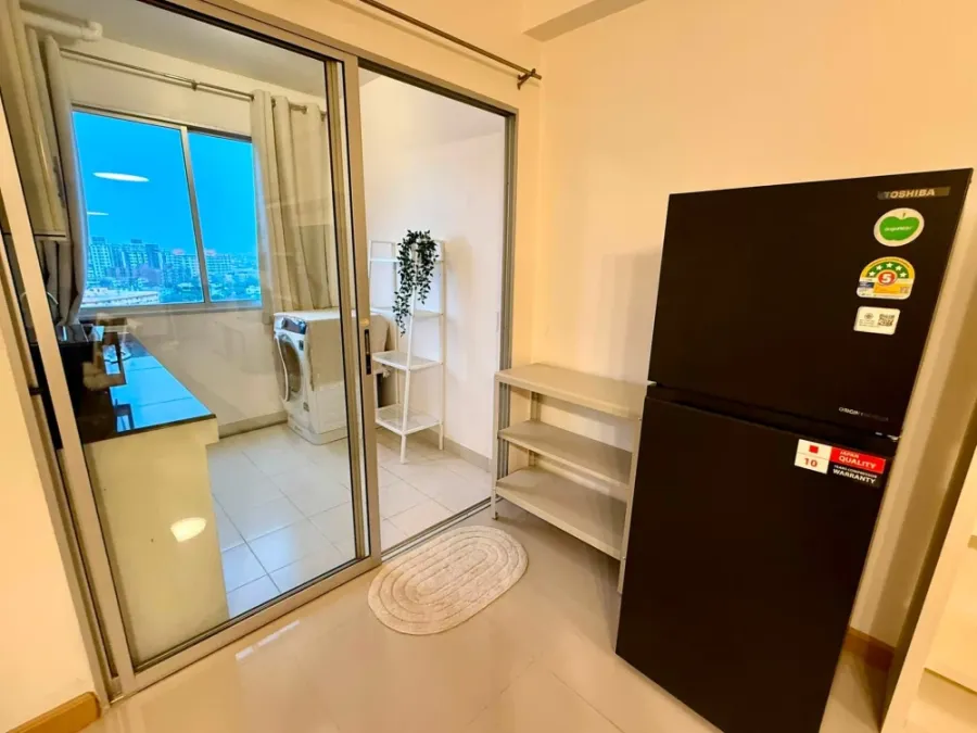 For sale or rent: City Home Sukhumvit 101. Spacious and comfortable rooms with well-divided spaces, unobstructed views, and a closed kitchen to reduce