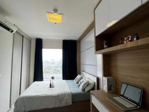 For rent, Aspire Rattanathibet, 2 rooms with furniture and electrical appliances, ready to move in, just bring your bags. images