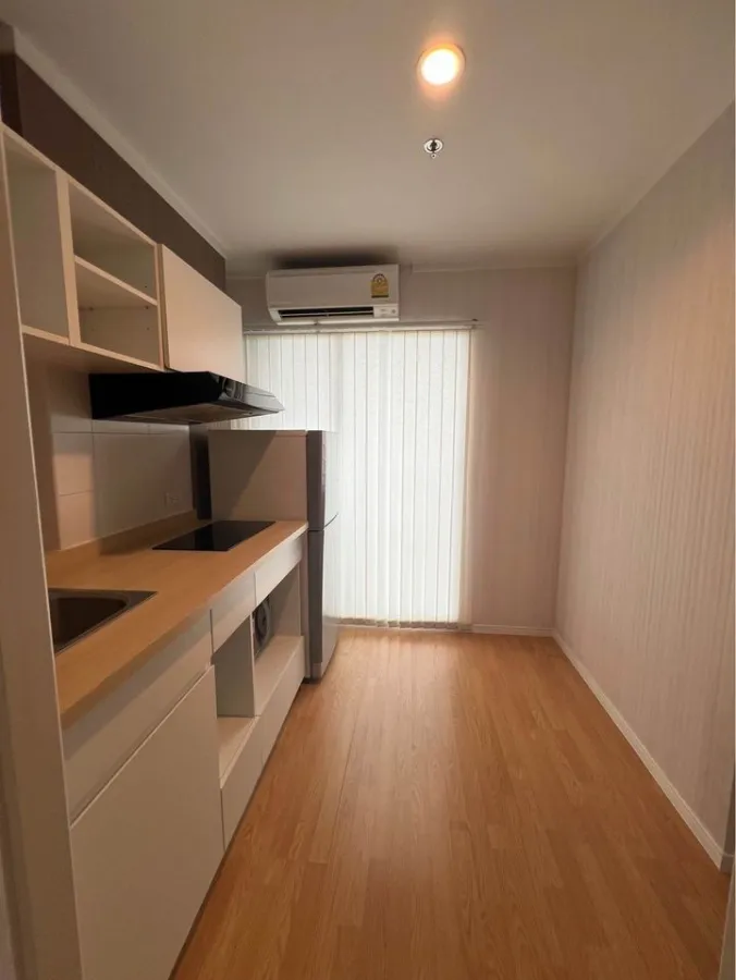 For sale, for rent, Lumpini Place Srinakarin-Hua Mak Station, simply decorated, fully furnished, shady garden view, hurry and book now.