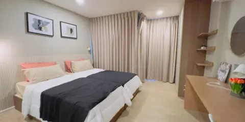 ขาย Kave Town Shift ห้องน่าอยู่ ตกแต่งคุมโทน เฟอร์ครบครัน มองเห็นวิวสวน จองเลยตอนนี้