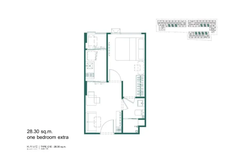 For rent: Kave Seed Kaset, 6th floor, fully furnished room, nice to live in. If interested, hurry and reserve now before it's too late.