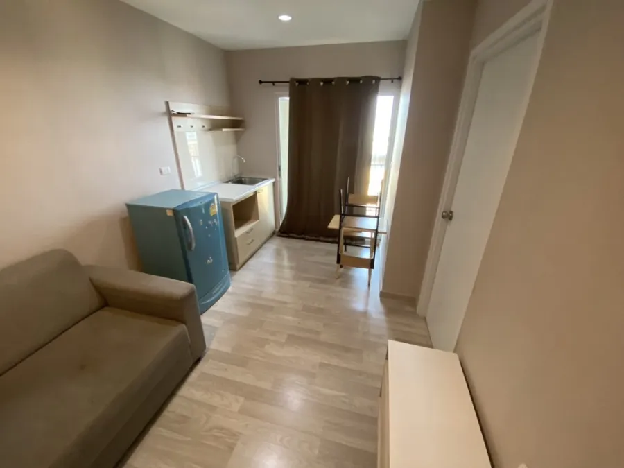 For rent, Plum Condo Chokchai 4, nice room, proportion, fully furnished, 6th floor, cute price, just drag your luggage in.