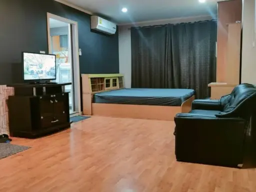 Condo for rent, Lumpini Ville Cultural Center The room is ready Dividing zones for perfect use. Book now.