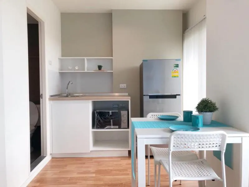 For rent, Lumpini Park Petchkasem 98, Studio 23 sq.m., Building D, 6th floor, fully furnished, blue room, clean, very nice