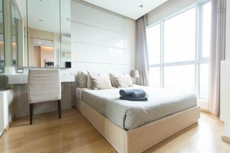 Condo for rent, The Address Asoke, spacious room, beautiful room, super inviting, everything is complete. Ready to move in, hurry