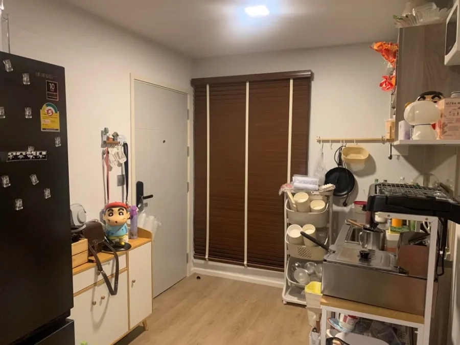 KAVE TU for rent, Rim room, size 30 sq.m., Building D, 2nd floor, good electrical appliances Book now before you miss it.