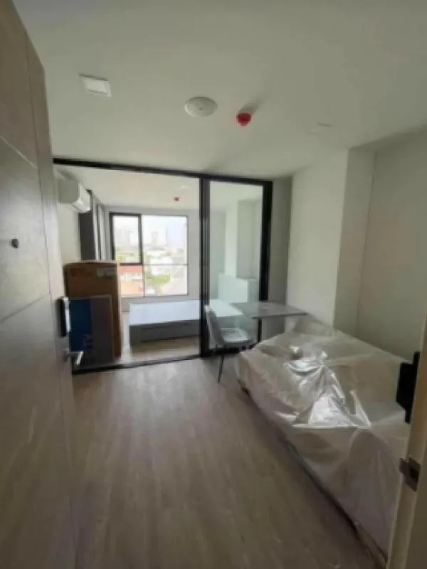Urgent sale!! Condo Atmoz Ladprao 15, corner room, Building A, view overlooking the Elephant Building, fully furnished, ready to move in, book now!!